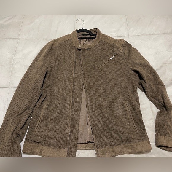 Zara Man Brown Suede Jacket - Picture 1 of 6